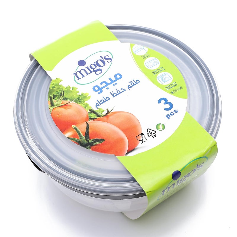 Migo Food Storage Containers, 3 Piece