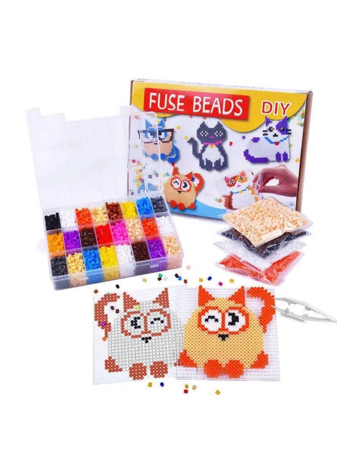 Thermal fusion bead set for kids - design cats and colorful shapes - Image 3