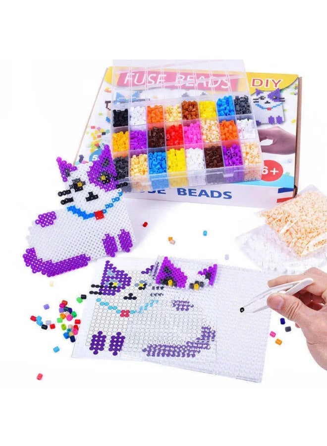 Thermal fusion bead set for kids - design cats and colorful shapes - Image 5