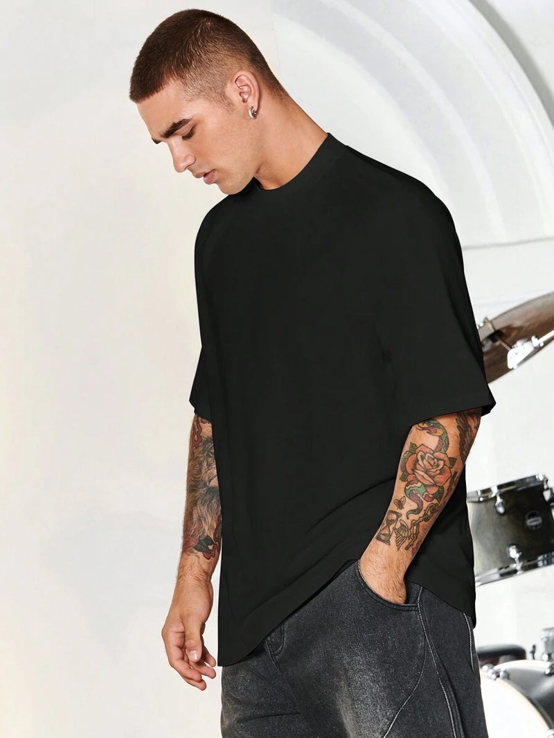 DIVIS Oversized Black Graphic T-Shirt for Men - Image 3