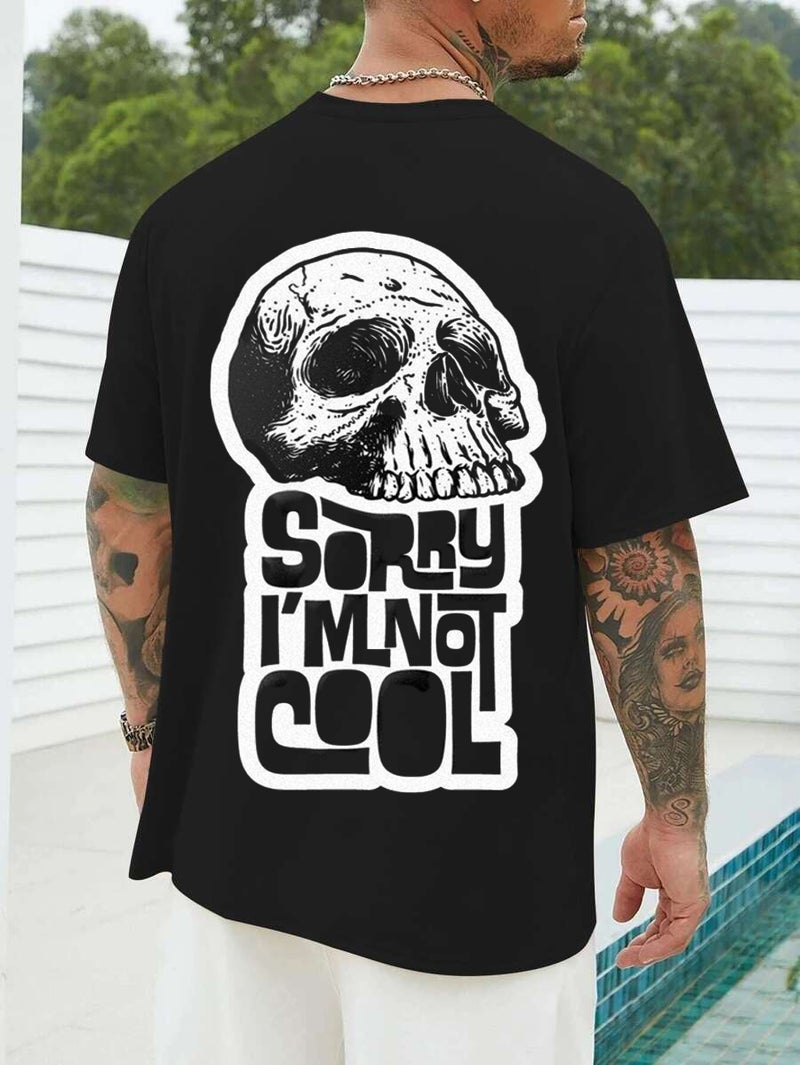 DIVIS Oversized Black Graphic T-Shirt for Men - Image 1