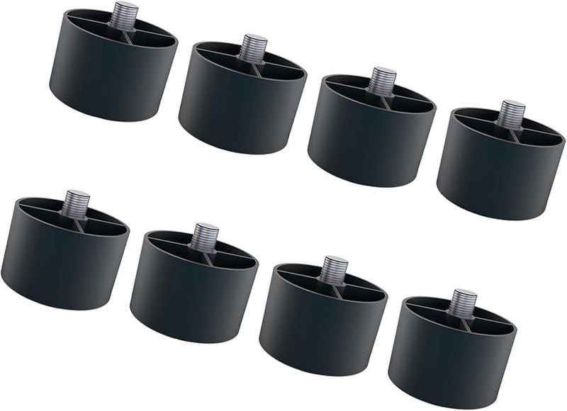 Stackable ABS Feet Set of 8 Black 50mm Height Boosting for Engraver Machine Accessories - Image 1