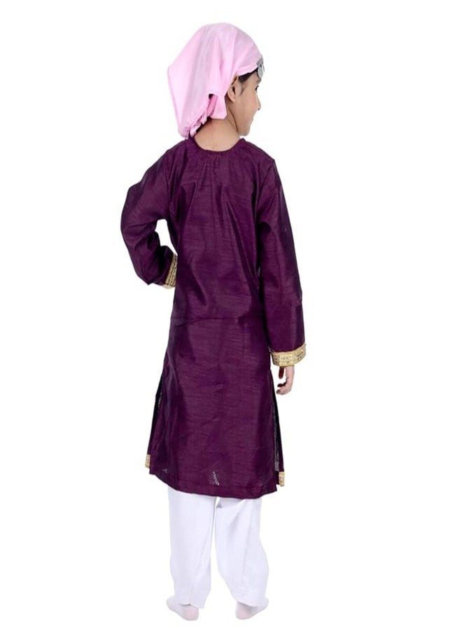 DESI ANDAAZ Kashmiri Girl Dress For Kids Set of 3(Suit,Salwar & Scarf) Indian State & Folk dance Fancy Dress Costume for Kids & Adults - Image 4