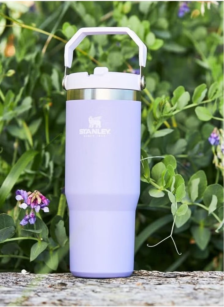 Stanley - STANLEY IceFlow Stainless Steel Tumbler with Straw - Vacuum Insulated Water Bottle for Home, Office or Car - Reusable Cup with Leak-Resistant Flip Straw, Keeps Drinks Cold for 12 Hours or Iced for 2 Days, 30 oz Lavender - Image 1