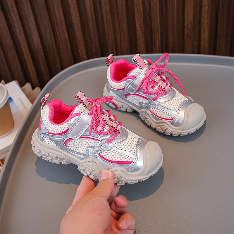 Children'S Mesh Shoes Summer 2025 Autumn New Breathable Trendy Boys Running Shoes Soft Sole Outdoor Girls Sports Shoes - Image 4
