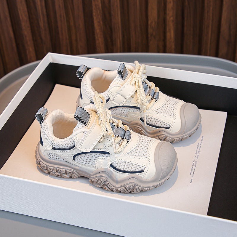 Children'S Mesh Shoes Summer 2025 Autumn New Breathable Trendy Boys Running Shoes Soft Sole Outdoor Girls Sports Shoes - Image 3