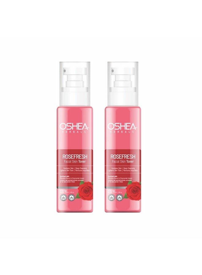 Oshea Herbals Rose Fresh Skin Toner For Normal to Oily Skin Type | Controls Oil, Cures Pimples, Minimise Pores & Hydrates with Healthy Glowing Skin - 120ml… (Pack of 2) - Image 1
