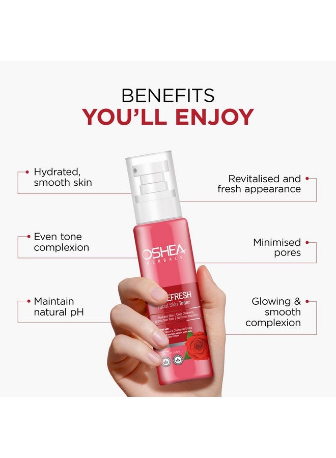 Oshea Herbals Rose Fresh Skin Toner For Normal to Oily Skin Type | Controls Oil, Cures Pimples, Minimise Pores & Hydrates with Healthy Glowing Skin - 120ml… (Pack of 2) - Image 5