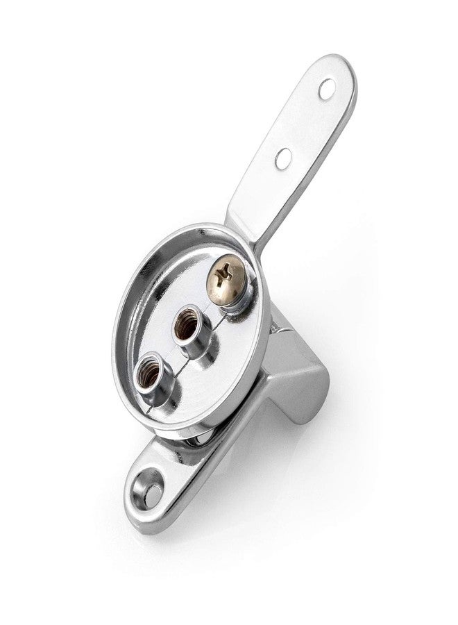 QWORK Toilet Seat Sturdy Hinge Replacement Parts, Stainless Steel Hinge Mountings with Bolts and Nuts, 9/16" Hole Pitch, 3-13/16" Overall Length, Only for Standard Toilets - Image 2