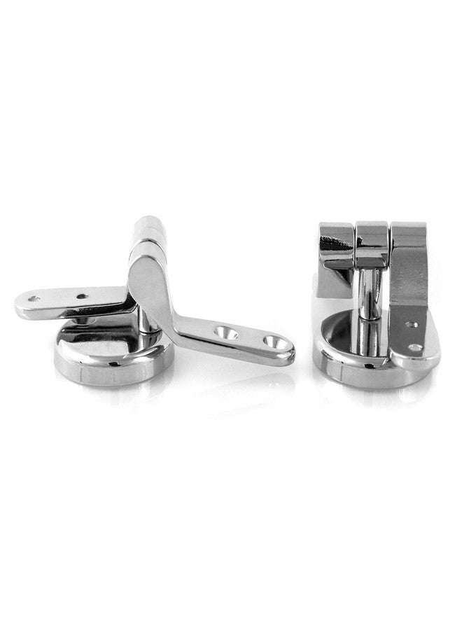 QWORK Toilet Seat Sturdy Hinge Replacement Parts, Stainless Steel Hinge Mountings with Bolts and Nuts, 9/16" Hole Pitch, 3-13/16" Overall Length, Only for Standard Toilets - Image 3