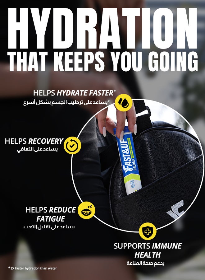 FAST&UP Reload - Hydration Electrolyte Supplement - 20 Effervescent Tablets, Lemon & Lime Flavour - Image 5