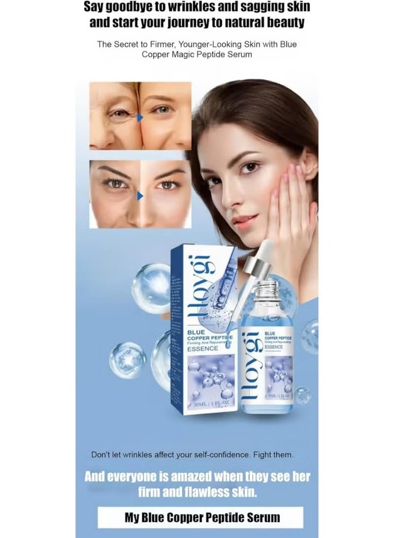 Hoygi Copper Peptide Anti-Aging Serum 30ml Clinically Proven Wrinkle Reduction Brightening Essence for Radiant Skin - Image 3