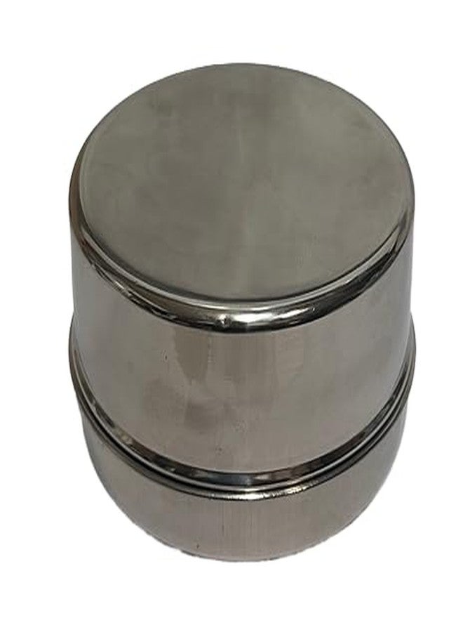 Dynore من الفولاذ المقاوم للصدأ على شكل دائري Dabba/حاوية/Puri Dabba/حاوية تخزين/Dabbi - مجموعة من 1 - Image 3