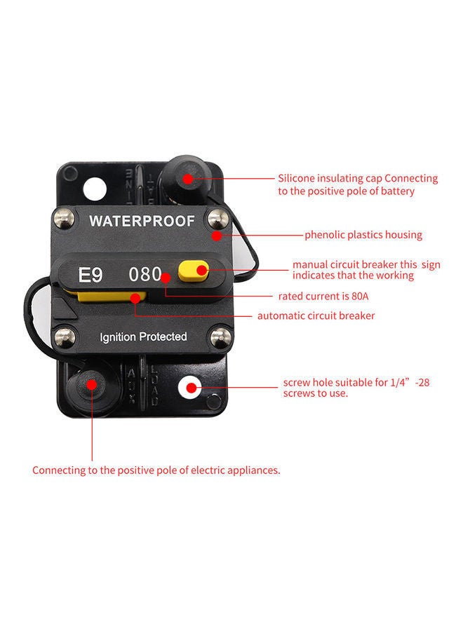 NIBEMINENT 80A Dual Battery Circuit Breaker - Image 3