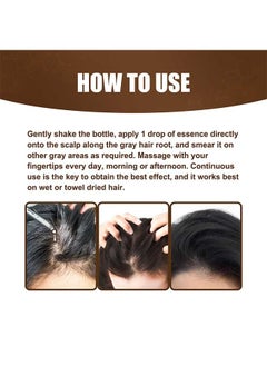 Jaysuing Anti White Hair Essence 30ml, Dark Anti Graying Hair Serum for Men and Women, Nutrient Natural Darkening, Promoting Healthier and Thicker Hair  - Image 3