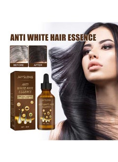 Jaysuing Anti White Hair Essence 30ml, Dark Anti Graying Hair Serum for Men and Women, Nutrient Natural Darkening, Promoting Healthier and Thicker Hair  - Image 1