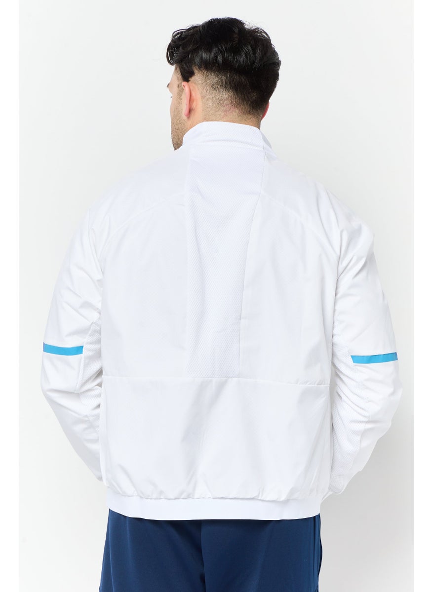 Adidas Men Sportswear Fit Long Sleeve Football Jackets, White  - Image 4