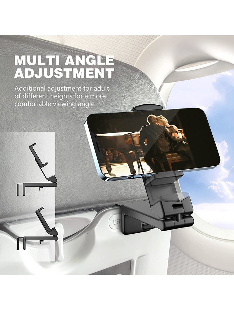 SYOSI Universal in Flight Airplane Phone Holder Mount, Handsfree Phone Holder with Multi-Directional Dual 360° Rotation for Desk,Tray,Pocket Size Must Have Travel Essential Accessory for Flying - Image 3