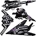 ArtCreativity Diecast Stealth Bomber Toy Jets with Pullback Action Diecast Metal Jet Airplane Toys B2 Bomber SR71 Blackbird F22 Raptor and F117 Nighthawk Military Toys for Kids - Image 2