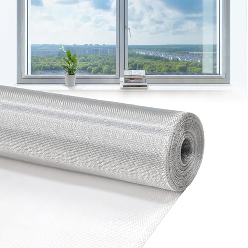 FOREHOGAR Aluminum Window Screen Mesh 3x25 Replacement Mosquito Net Roll for Sliding Door Repair Insect Screening Proof for Patio Porch Balcony Durable Resistant House DIY Silver - Image 1