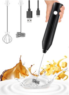 ماركة غير محددة خلاط حليب كهربائي عالي السرعة، صانع رغوة محمول بشاحن USB-C، خلاط كعك من الفولاذ المقاوم للصدأ، منخفض الضوضاء، قابل للإزالة والغسل، للاتيه والكابتشينو والشوكولاتة الساخنة والبيض والكعك  - Image 1