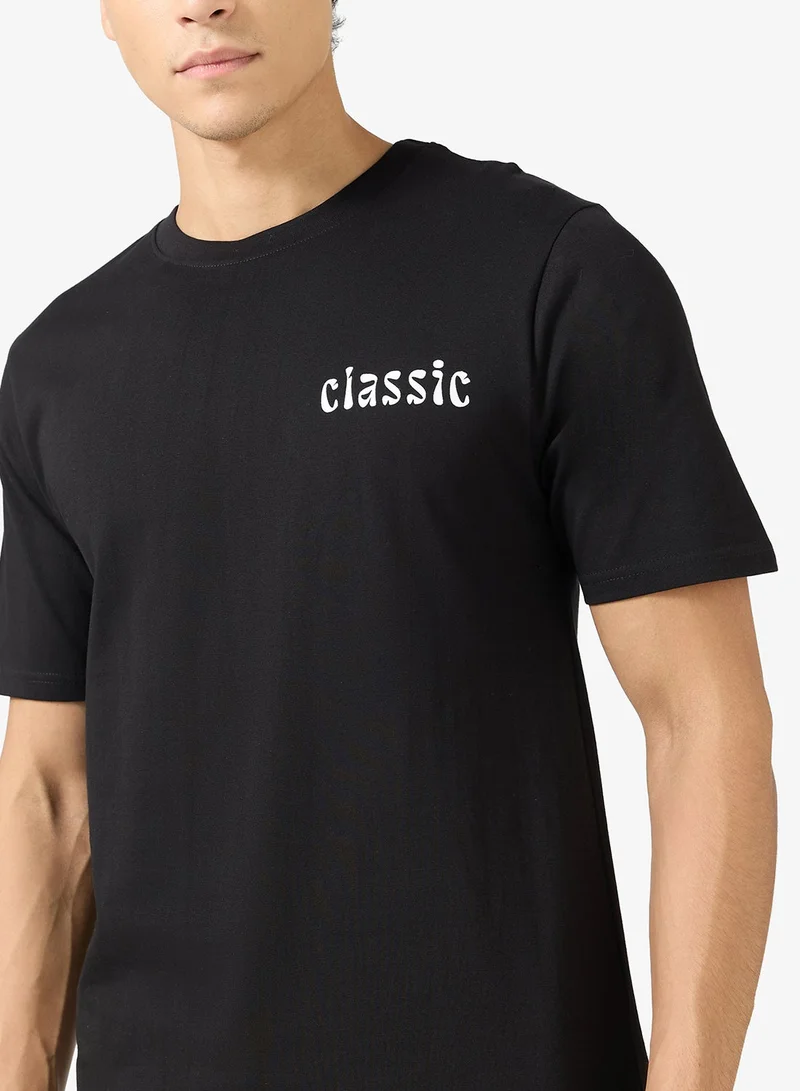 Seventy Five  Graphic Print Regular Fit T-Shirt for Men | Best Price UAE