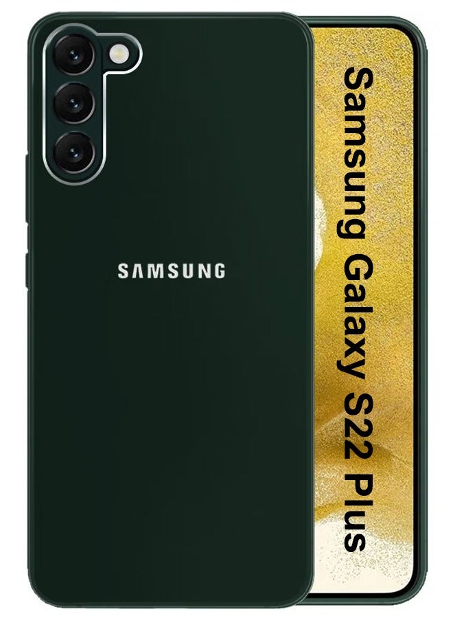 CATANES Samsung Galaxy S22 Plus Electroplated Hard Glossy Case Camera Protection Shockproof Anti Fall Case Green - Image 1