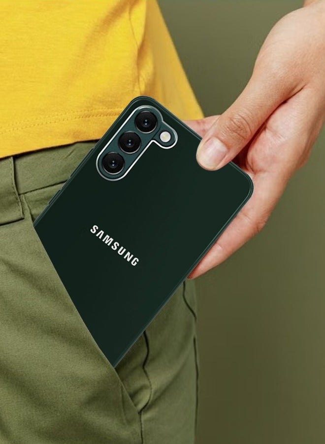 CATANES Samsung Galaxy S22 Plus Electroplated Hard Glossy Case Camera Protection Shockproof Anti Fall Case Green - Image 2