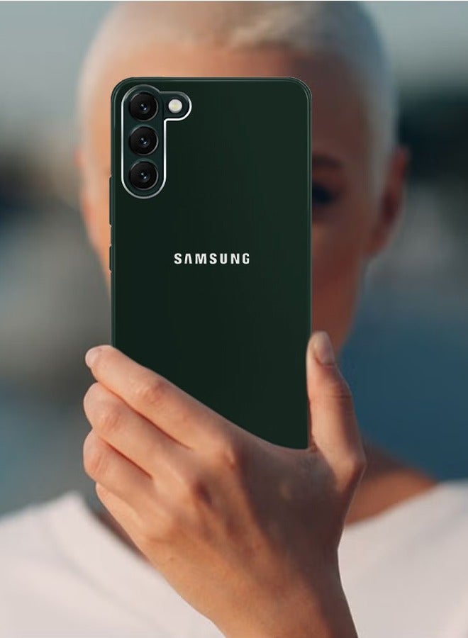 CATANES Samsung Galaxy S22 Plus Electroplated Hard Glossy Case Camera Protection Shockproof Anti Fall Case Green - Image 4