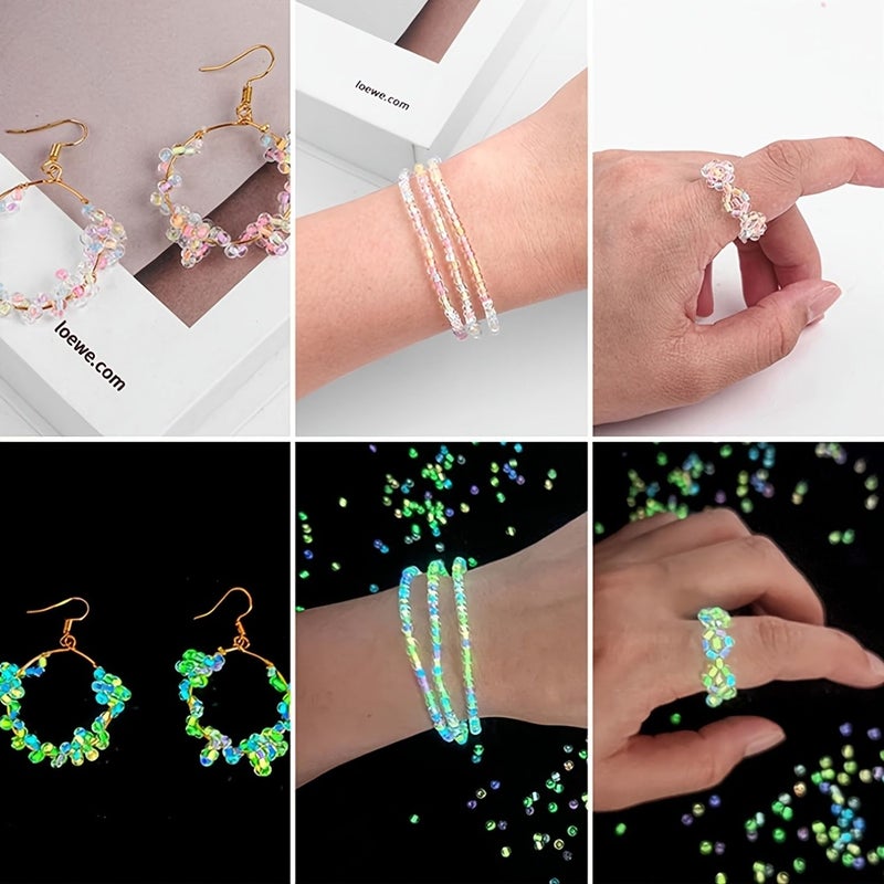 Assorted Mermaid Glow In The Dark Spacer Beads Jewelry Making Kit 701 Pcs - Image 4