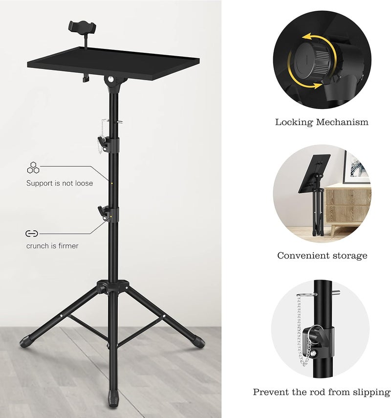 Facilife Projector Stand Tripod - Laptop Tripod Projector Stand Adjustable Height 22 to 47 Inch, Projector Tripod Stand, Tripod for Porjector, Projector Stand for Outdoor Movies - Image 3