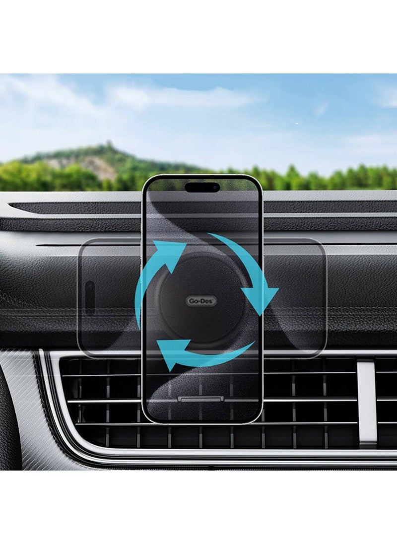 GO-DES - Steering Wheel Car Phone Holder with Gyroscopic Stabilization Go Des GD-HD303 Magnetic Holder - Image 1