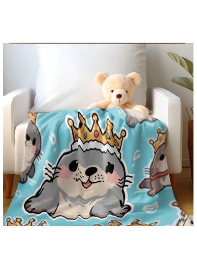 general Children's or student cartoon flannel thin blanket (warm and comfortable, suitable for sleep, games) 100cm*150cm - 470 - Image 1
