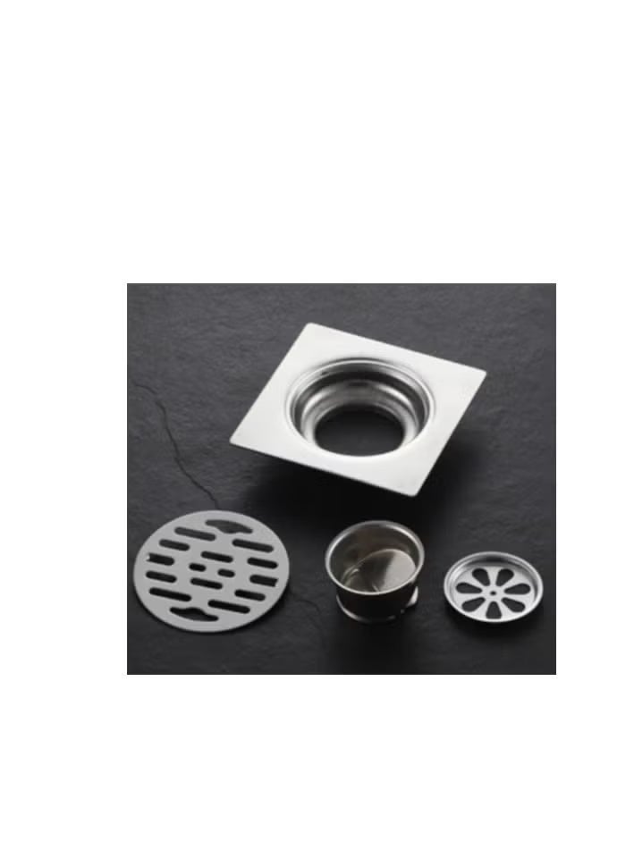 أنبوب تصريف مزيل العرق ، 2 قطعة غطاء تصريف أرضي مضاد للرائحة ، تصميم تصريف أحادي الاتجاه مقاوم للاهتراء ومضاد للتآكل ومضاد للانسداد مرشح مطبخ الحمام ، 10 سم * 10 سم - Image 3