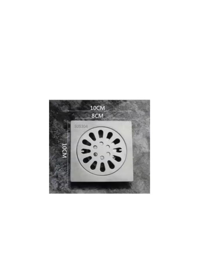 أنبوب تصريف مزيل العرق ، 2 قطعة غطاء تصريف أرضي مضاد للرائحة ، تصميم تصريف أحادي الاتجاه مقاوم للاهتراء ومضاد للتآكل ومضاد للانسداد مرشح مطبخ الحمام ، 10 سم * 10 سم - Image 5
