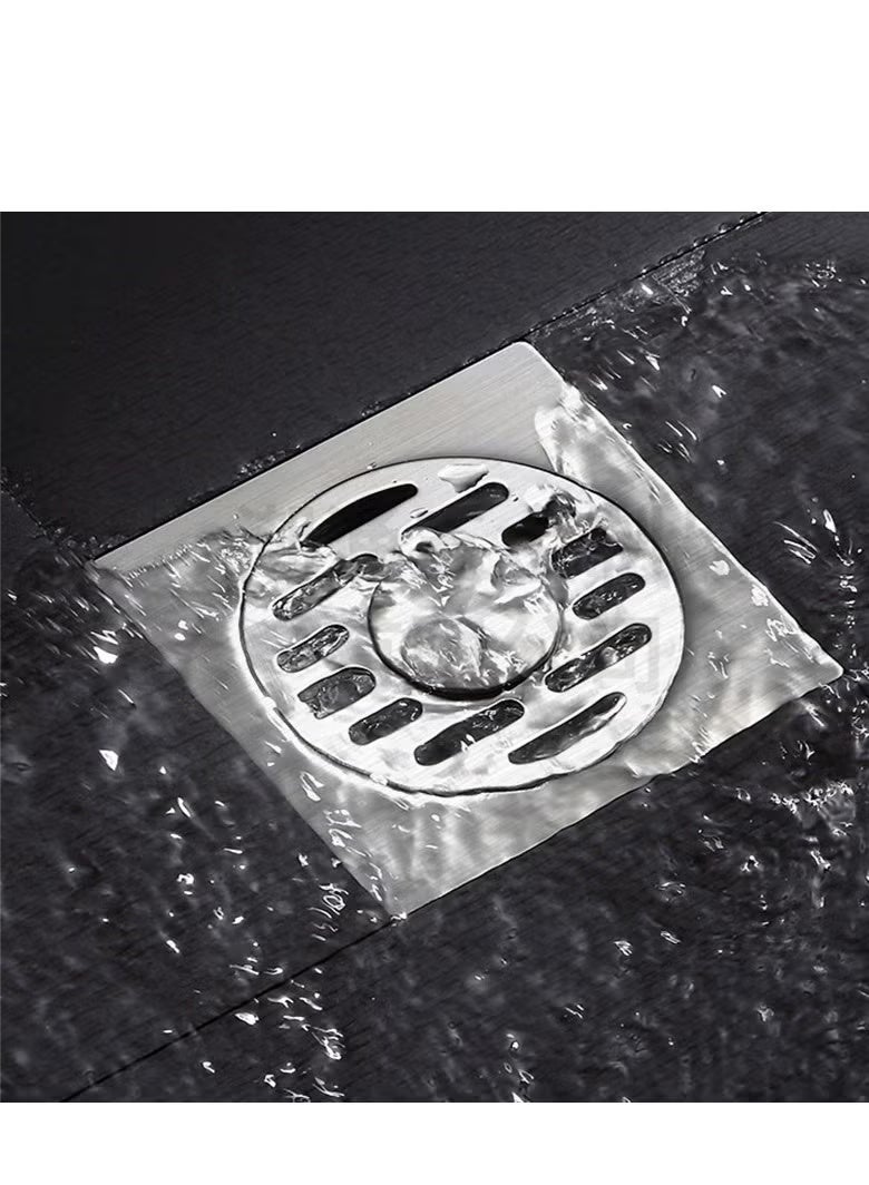 أنبوب تصريف مزيل العرق ، 2 قطعة غطاء تصريف أرضي مضاد للرائحة ، تصميم تصريف أحادي الاتجاه مقاوم للاهتراء ومضاد للتآكل ومضاد للانسداد مرشح مطبخ الحمام ، 10 سم * 10 سم - Image 2