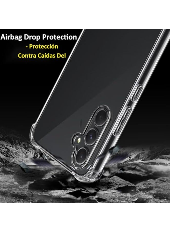 Case for Samsung Galaxy M34 5G Clear TPU Four Corners Protective Cover Transparent Soft  - Image 3