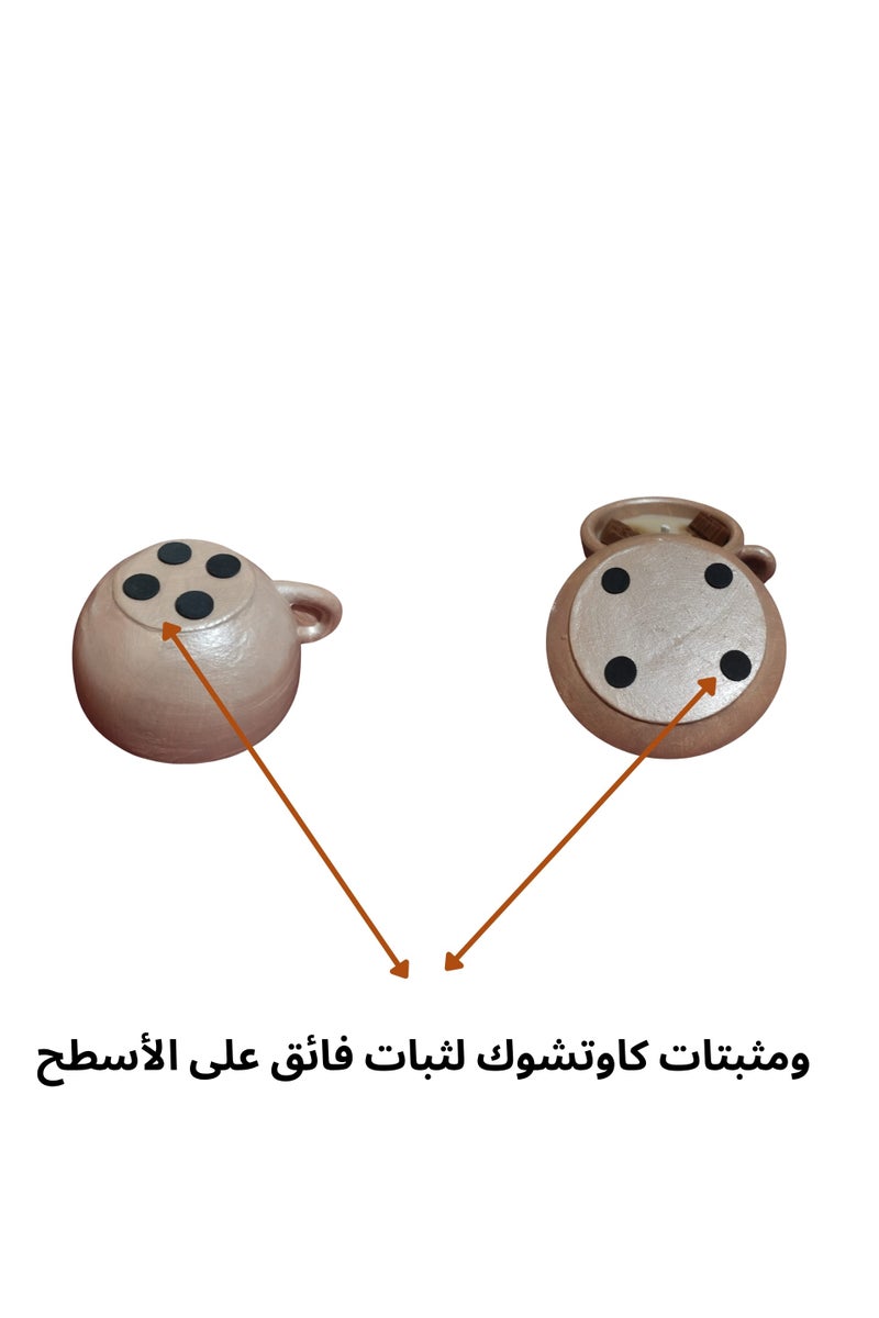 شمعة قهوة شوكولاتة طبيعية 50 جم في فنجان كونكريت هاند ميد - رائحة فاخرة وتصميم ديكوري مميز لهدايا وأجواء الاسترخاء - Image 5