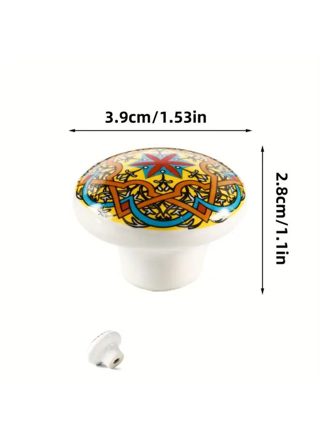 Mixed Color 4pcs Ceramiclike Finish Cabinet Handles With Screws For Drawers Wardrobes - Image 3