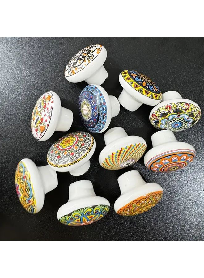 Mixed Color 4pcs Ceramiclike Finish Cabinet Handles With Screws For Drawers Wardrobes - Image 2