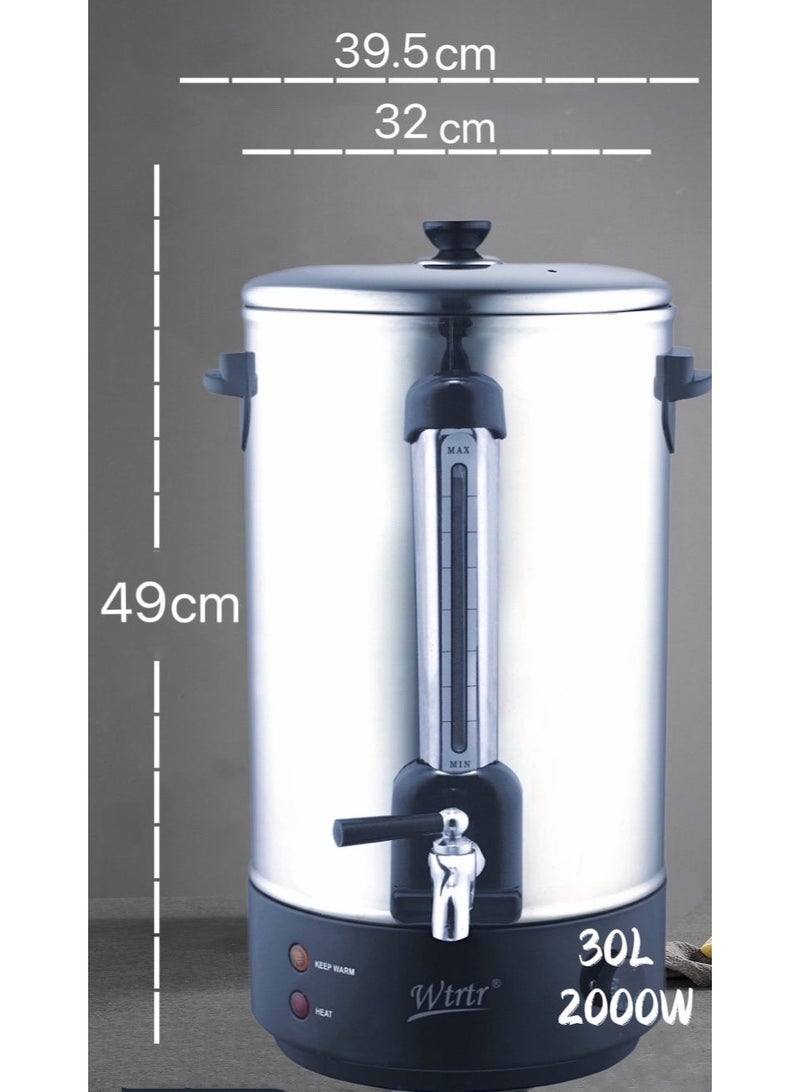 وترتر Commercial Insulation Bucket Electric Water Boiler Stainless Steel Insulation Barrel Milk Tea Barrel Large Capacity - Image 3