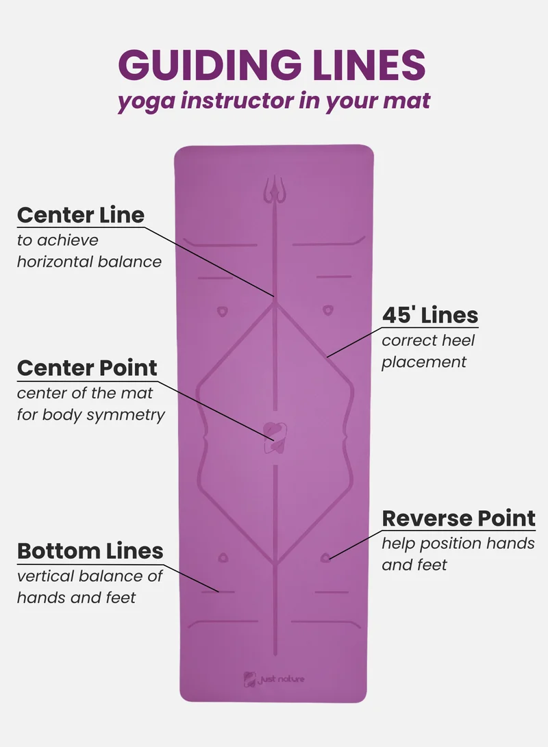 جاست نيتشر حصيرة يوجا خفيفة باللون البنفسجي