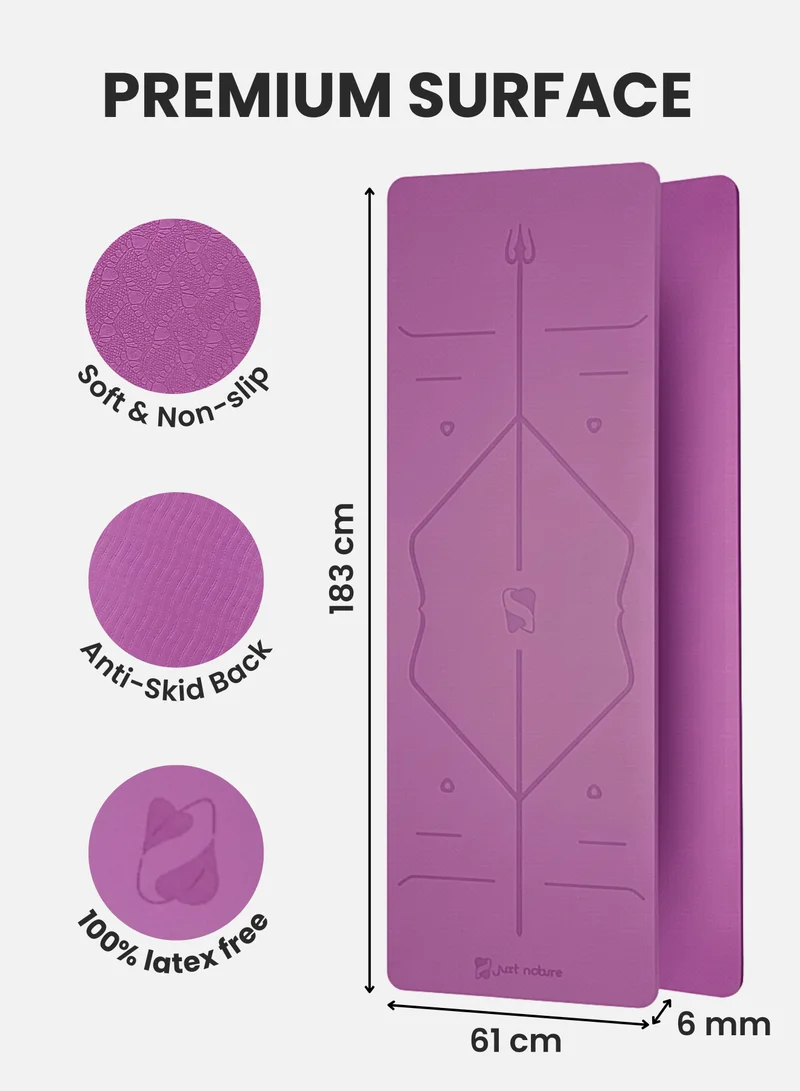 جاست نيتشر حصيرة يوجا خفيفة باللون البنفسجي