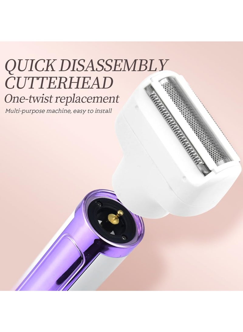 SYOSI Electric Bikini Trimmer, 4-in-1 Women's Trimmer, IPX6 Waterproof Epilator for Legs/Underarms/Eyebrow/Face/Nose/Bikini, Wet & Dry Painless Shaver for Women - Image 4