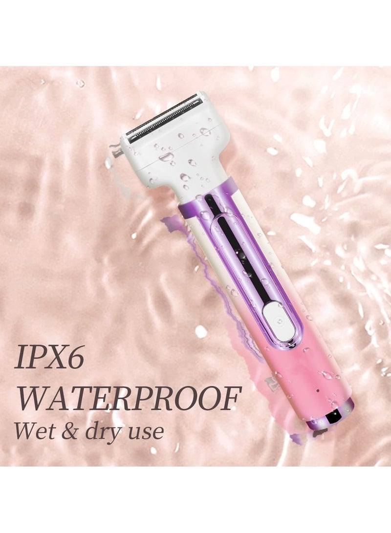 SYOSI Electric Bikini Trimmer, 4-in-1 Women's Trimmer, IPX6 Waterproof Epilator for Legs/Underarms/Eyebrow/Face/Nose/Bikini, Wet & Dry Painless Shaver for Women - Image 3
