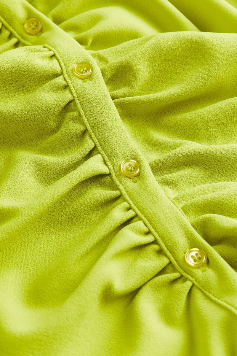 اتش اند ام Ruched Detail Button Down Shirt Dress