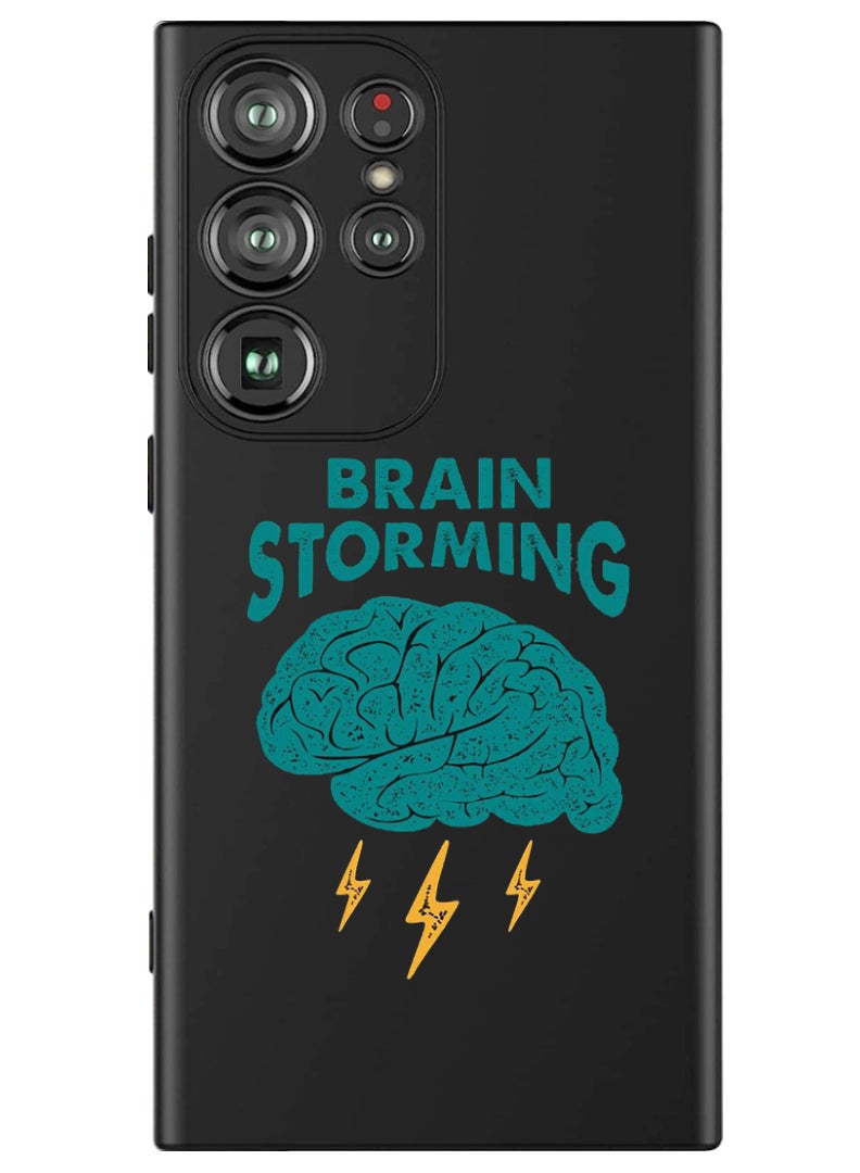 Theodor Protective Slim Fit Case Liquid Silicone Cover with Full Body Protection Anti-Scratch Shockproof Case For Samsung Galaxy S24 Ultra (Black) - Brain Stroming - Image 1