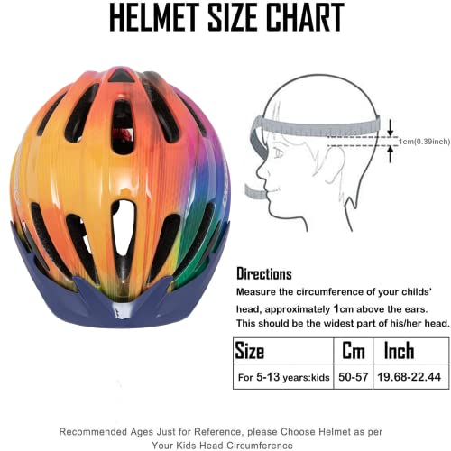 EXCLUSKY Kids Helmet Exclusky Bike Helmet for Kids Child Boys Girls Bicycle Helmet Age 5-13 Adjustable Cycle Helmet 50-57cm - Image 2