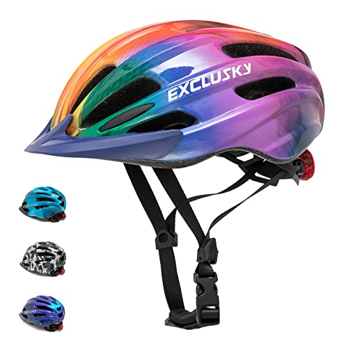 EXCLUSKY Kids Helmet Exclusky Bike Helmet for Kids Child Boys Girls Bicycle Helmet Age 5-13 Adjustable Cycle Helmet 50-57cm - Image 1