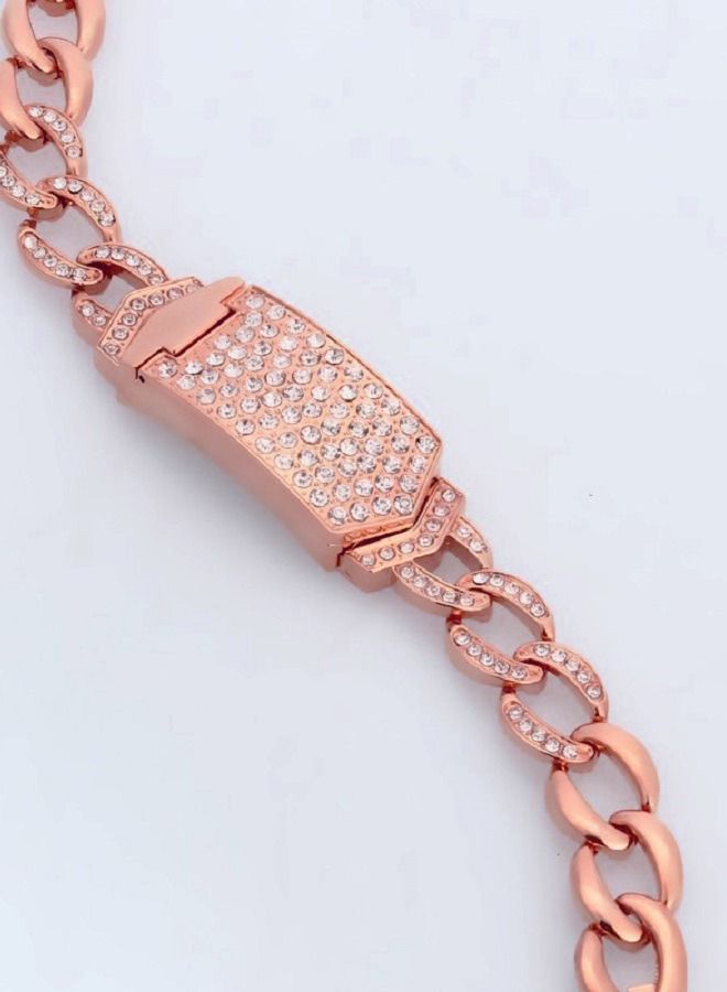 Women Wrist Watch with Bracelet Design, Rose Gold Color  - Image 2